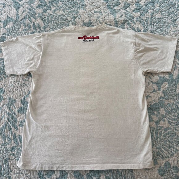 BAPE X The Simpsons Baby Milo Behind Bart Short Sleeve T-Shirt Sz L - Picture 7 of 7